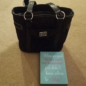 Cato Black Handbag Purse with Silver Trim